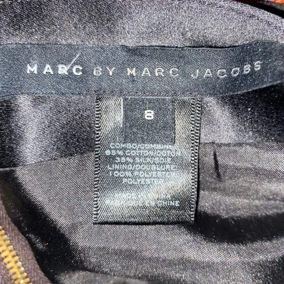 Marc Jacobs absolutely gorgeous velvety chevron midi skirt, w/ silk, stunning! 8 - Picture 5 of 8